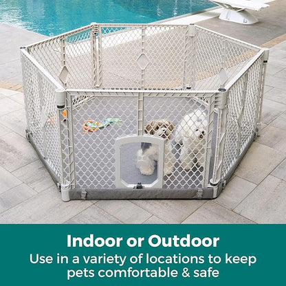 MyPet Petyard Protect Bundle: Freestanding 6-Panel Light Gray Pet Yard - Image 9