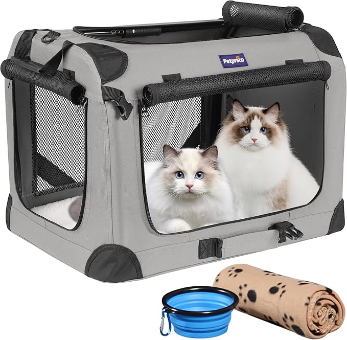 Petprsco Large Cat Carrier for 2 Cats Small Medium Dogs, Soft Pet Carrier by Petprsco