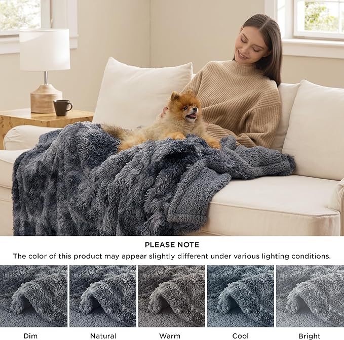 Bedsure Dog Blankets for Small Dogs, Fluffy Waterproof Dog Blanket for Couches - Image 4