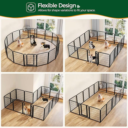 Yaheetech Dog Playpen Outdoor, 32 inch 12 Panels Dog Pen Indoor Heavy Duty - Image 3