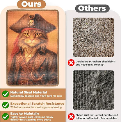 Sisal Cat Scratcher Mat, Cat Wall Scratcher - Image 4
