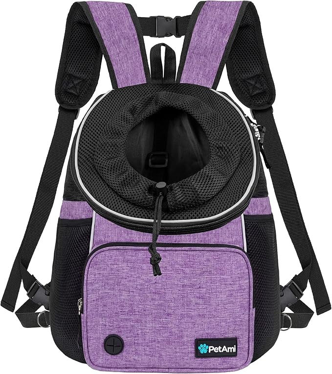 PetAmi Adjustable Cat & Dog Chest Carrier Backpack, Ventilated by PetAmi