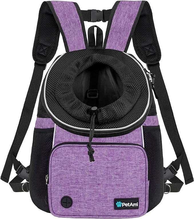PetAmi Adjustable Cat & Dog Chest Carrier Backpack, Ventilated by PetAmi