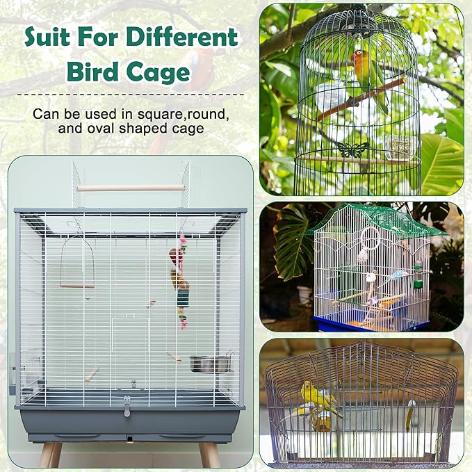Catcan 2 Pack Bird Cage Seed Catcher Guard, Bird Cage Cover, Heavy Duty - Image 5