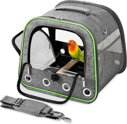 Upgraded Small Bird Carrier, Lightweight and Portable Travel Bird Cage by Suertree