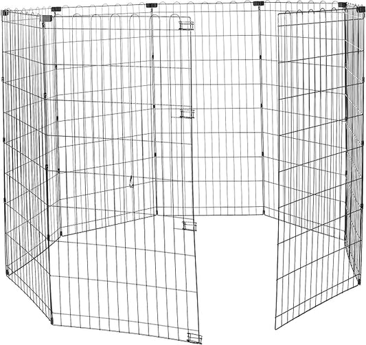 Amazon Basics Foldable Octagonal Metal Exercise Dog Playpen, Indoor/Outdoor by AmazonBasics