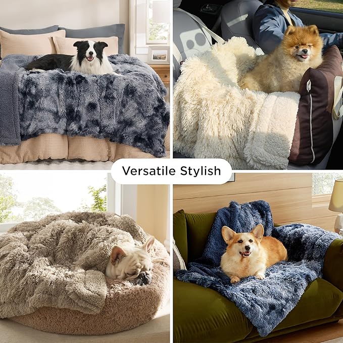 Bedsure Dog Blankets for Large Dogs, Fluffy Waterproof Dog Blanket for Couches - Image 2
