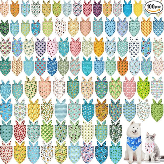 Huhumy 100 Pcs Dog Bandanas by Huhumy