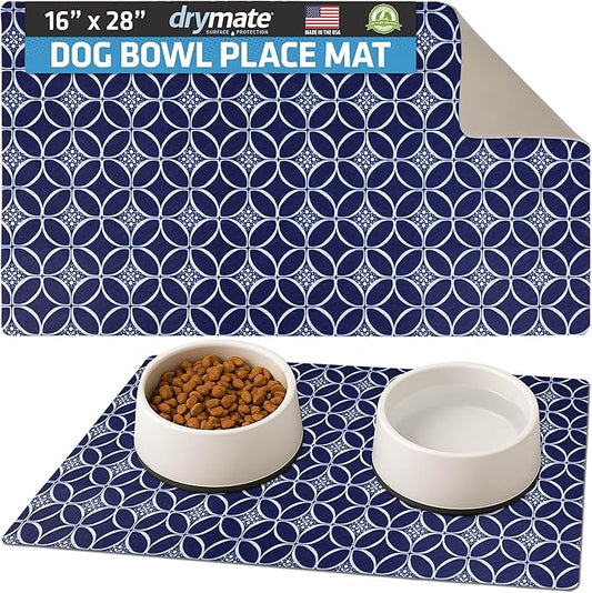 Drymate Pet Bowl Placemat, Dog & Cat Food Feeding Mat by Drymate