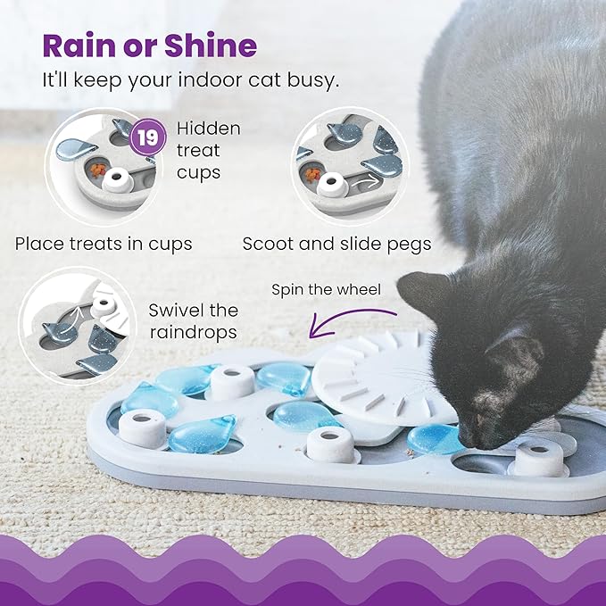 Catstages Nina Ottosson Rainy Day Puzzle & Play Cat Puzzle Feeder – Interactive - Image 3