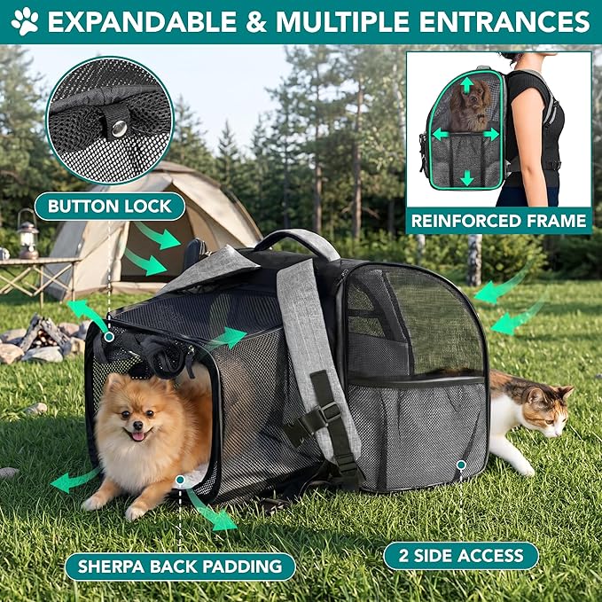 PetAmi Expandable Dog Backpack Carrier - Image 3