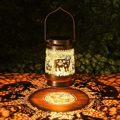 Highland Cow Solar Lanterns Outdoor Waterproof, Highland Cow Gifts by Romart