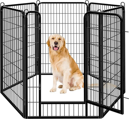 Yaheetech Dog Playpen Outdoor, 47 inch 6 Panels Dog Pen Indoor Heavy Duty Puppy by Unknown