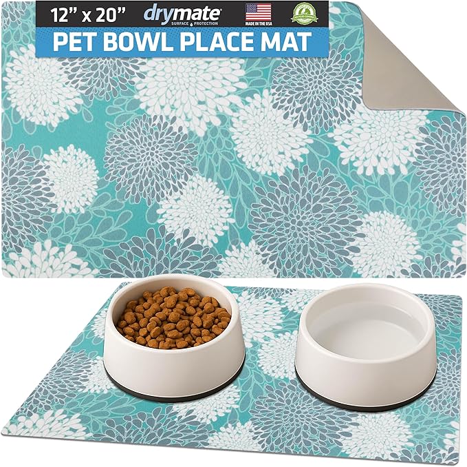 Drymate Pet Bowl Placemat, Dog & Cat Food Feeding Mat by Drymate