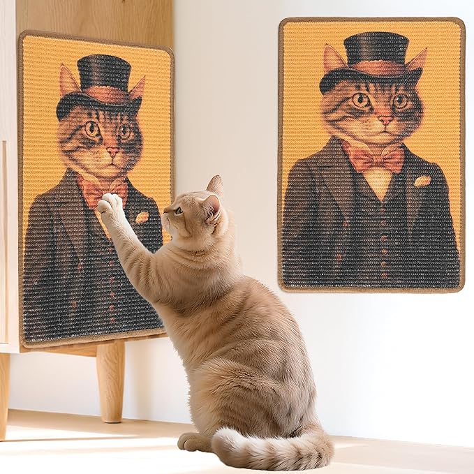 Sisal Cat Scratcher Mat, Cat Wall Scratcher by LESISSMER