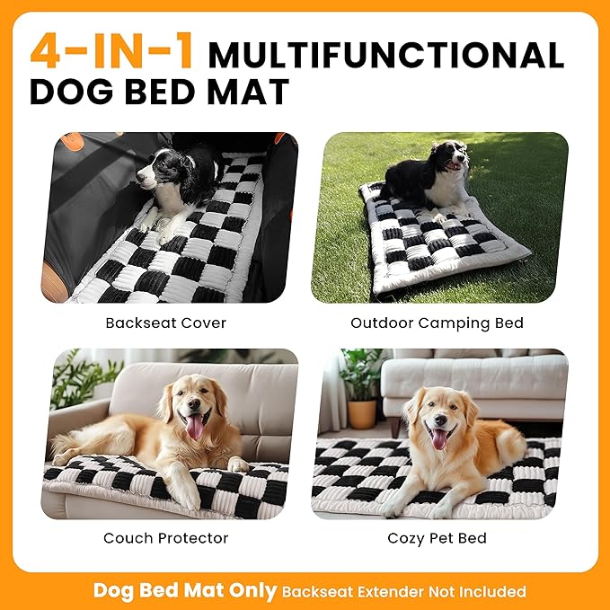 HiPetpy Backseat Dog Bed Mat for Car, Non-Slip Dog Bed for Car Back Seat - Image 6