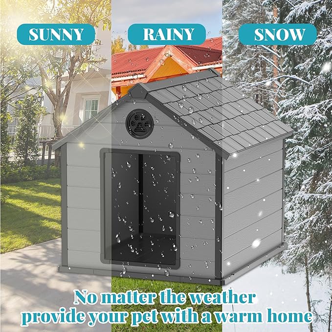 DRATO Dog House, Resin Outdoor Shelter - Image 6
