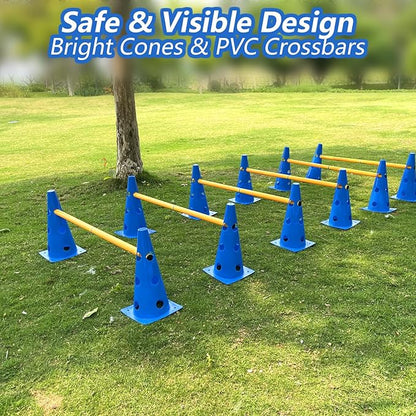 Dog Agility Hurdle Cone Set, Adjustable Height Dog Agility Course - Image 6
