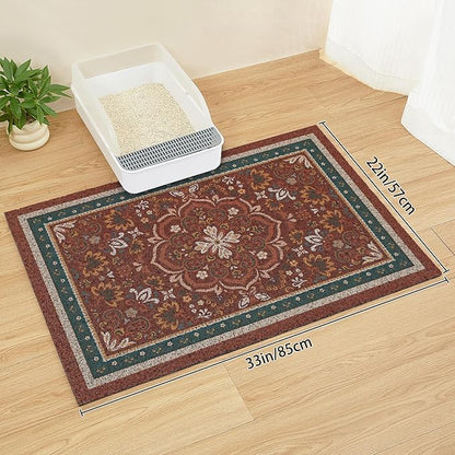 Unicorn Catcher Cat Litter Mat 33" x 22" Non-Slip Litter Box Mat Washable - Image 6