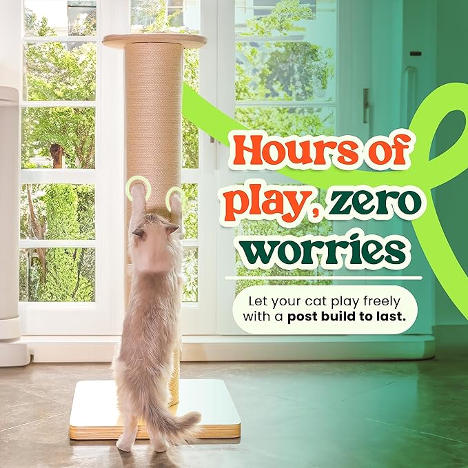 50" Tall Cat Scratching Post, Extra-Large Cat Scratch Post - Image 3