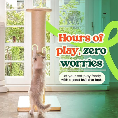 50" Tall Cat Scratching Post, Extra-Large Cat Scratch Post - Image 3