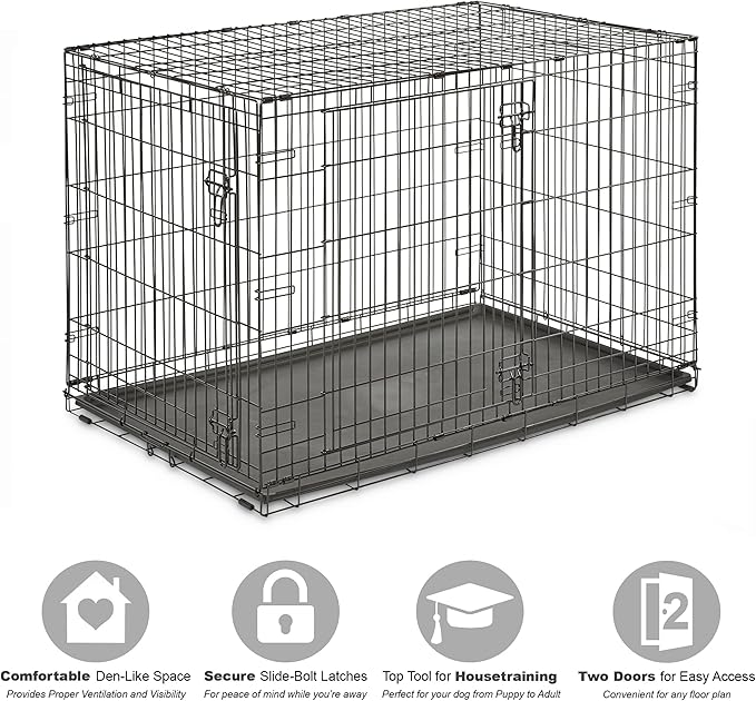 Midwest Homes for Pets 48-Inch New World Crate for Extra-Large Breeds, 90-110 - Image 3