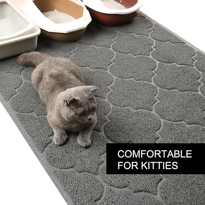 LittleTiger Cat Litter Mat, XL Super Size, Phthalate Free, 46x35 Inches - Image 7