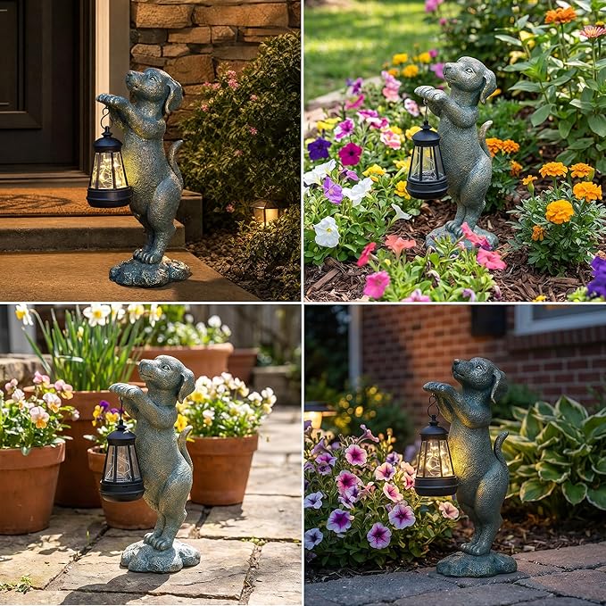 Solar Dog Garden Statue - Image 5