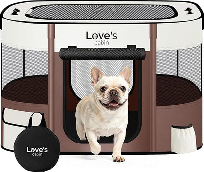 Love's cabin Pet Puppy Dog Playpen, Small Dog Tent Crates Cage Indoor/Outdoor by Lovescabin