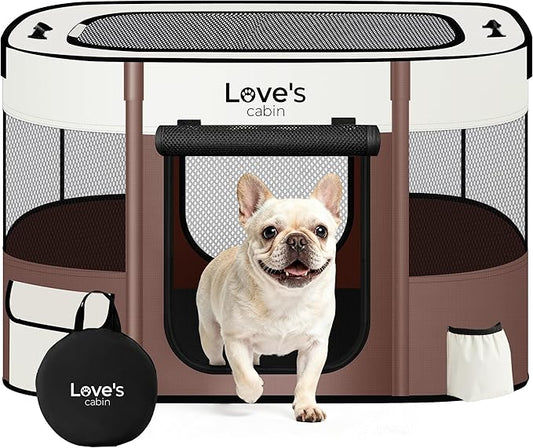 Love's cabin Pet Puppy Dog Playpen, Small Dog Tent Crates Cage Indoor/Outdoor by Lovescabin