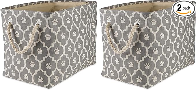 Bone Dry Pet Storage Collection Lattice Paw Print, Medium Rectangle by BoneDry
