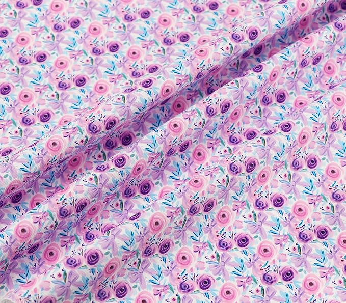 ARING PET Girl Dog Bandanas, Cute Summer Purple Rose Bow Floral Pet Bandana - Image 6