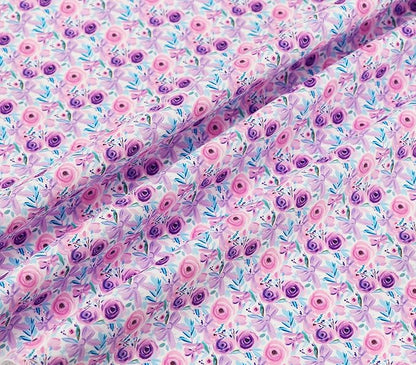 ARING PET Girl Dog Bandanas, Cute Summer Purple Rose Bow Floral Pet Bandana - Image 6