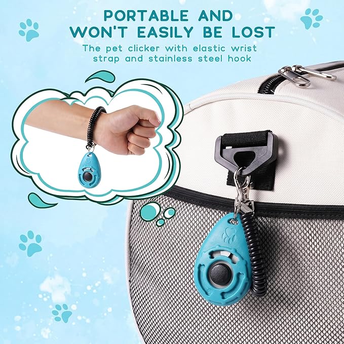 Dog Training Clicker with Sring Wrist and Keyring - Image 8