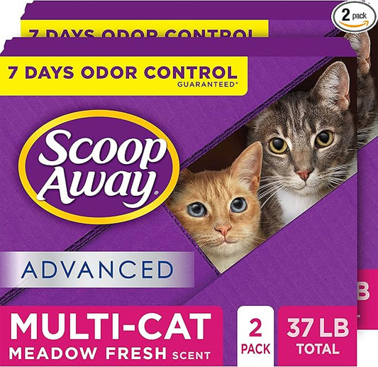 Scoop Away Advanced Multi-Cat Clumping Cat Litter, Meadow Fresh Scent, 18.5 by ScoopAway