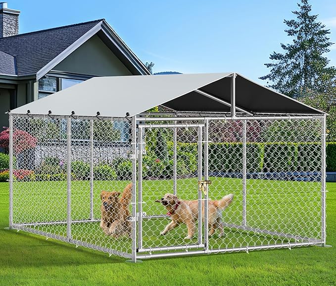 YITAHOME 7.5'x7.5' Outdoor Dog Kennel by YITAHOME
