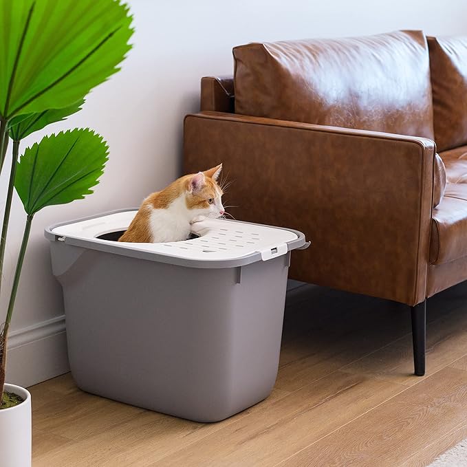 IRIS USA Cat Litter Box Large Top Entry - Image 9