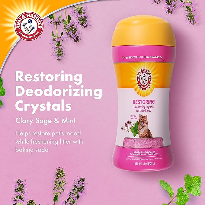 Arm & Hammer Restoring Cat Litter Box Deodorizing Crystals Litter Deodorizer - Image 2