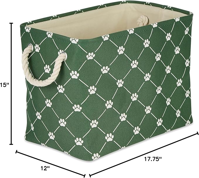 Bone Dry Pet Storage Collection Paw and Bone Print, Large Rectangle, 17.5x12x15 - Image 9
