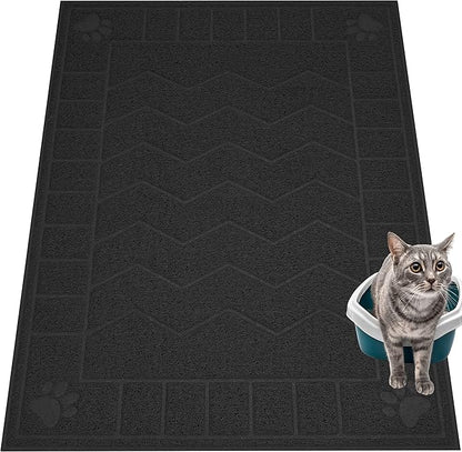 Cat Litter Mat, Litter Trapping Mat Soft on Kitty Paws, Waterproof, Easy Clean by Motsamla