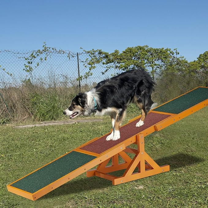 Relaxdays Colourful Wooden Pet Seesaw - Image 2