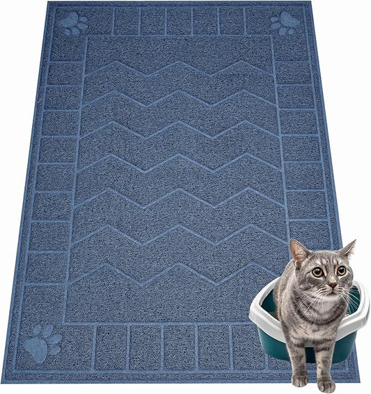 Cat Litter Mat, Litter Trapping Mat Soft on Kitty Paws, Waterproof, Easy Clean by Motsamla