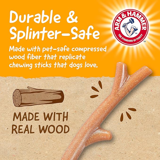 Arm & Hammer for Pets Barkies Tree Branch Compressed Wood Collection, 8 Inch - Image 3