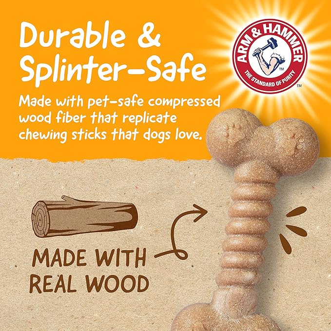 Arm & Hammer for Pets Barkies Classic Bone Compressed Wood Collection, 5 Inch - Image 3
