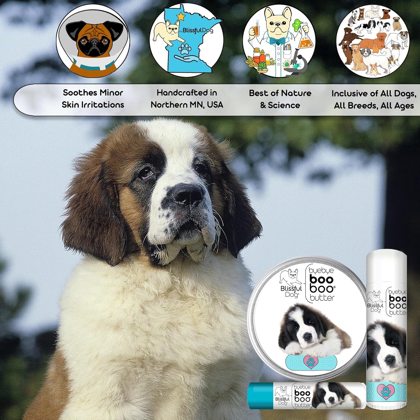 The Blissful Dog .50 oz Tube St. Bernard Booboo Butter