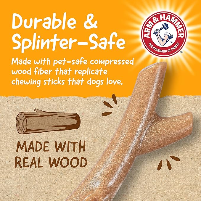 Arm & Hammer for Pets Barkies Tree Bark Compressed Wood Collection, 7 Inch - Image 3