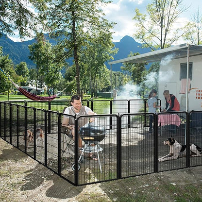 Yaheetech Dog Playpen Outdoor, 40 inch 4 Panels Dog Pen Indoor Heavy Duty Puppy - Image 3