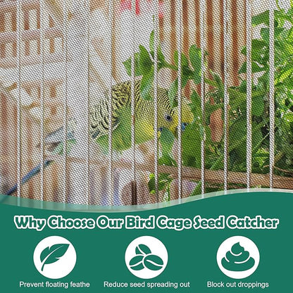 Catcan 2 Pack Bird Cage Seed Catcher Guard, Bird Cage Cover, Heavy Duty - Image 4