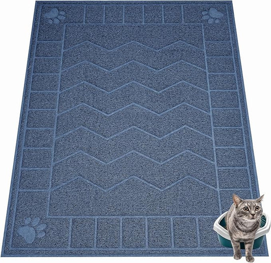 Cat Litter Mat, Litter Trapping Mat Soft on Kitty Paws, Waterproof, Easy Clean by Motsamla
