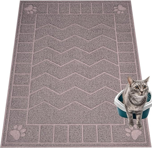Cat Litter Mat, Litter Trapping Mat Soft on Kitty Paws, Waterproof, Easy Clean by Motsamla